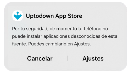 Activar permisos en la app de Uptodown
