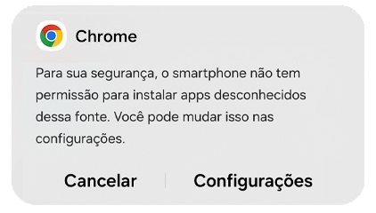 Permita fontes desconhecidas no navegador